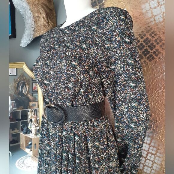 Floral Ruffled Long Sleeve Maxi Dress - Picture 14 of 16